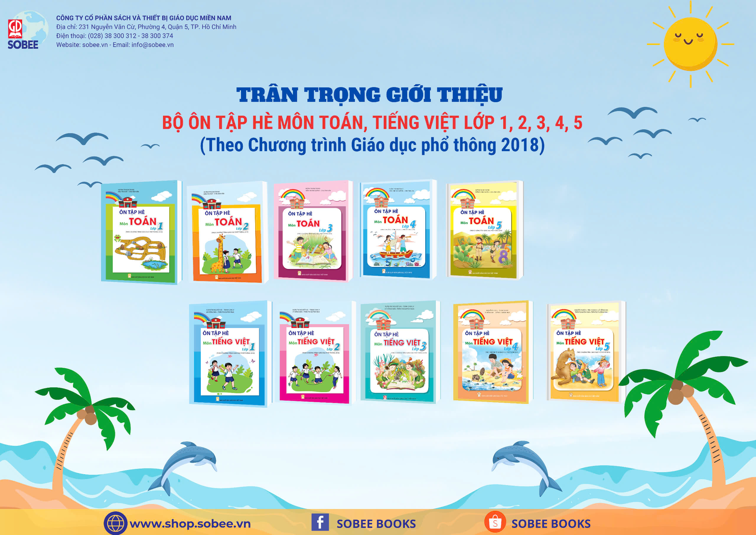 BỘ SÁCH ÔN TẬP HÈ MÔN TOÁN, TIẾNG VIỆT LỚP 1, 2, 3, 4, 5 (THEO CHƯƠNG TRÌNH GDPT 2018)