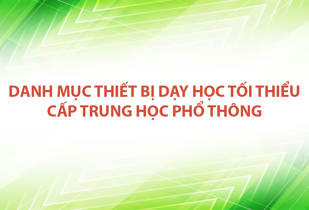 Danh mục thiết bị dạy học tối thiểu cấp Trung học phổ thông